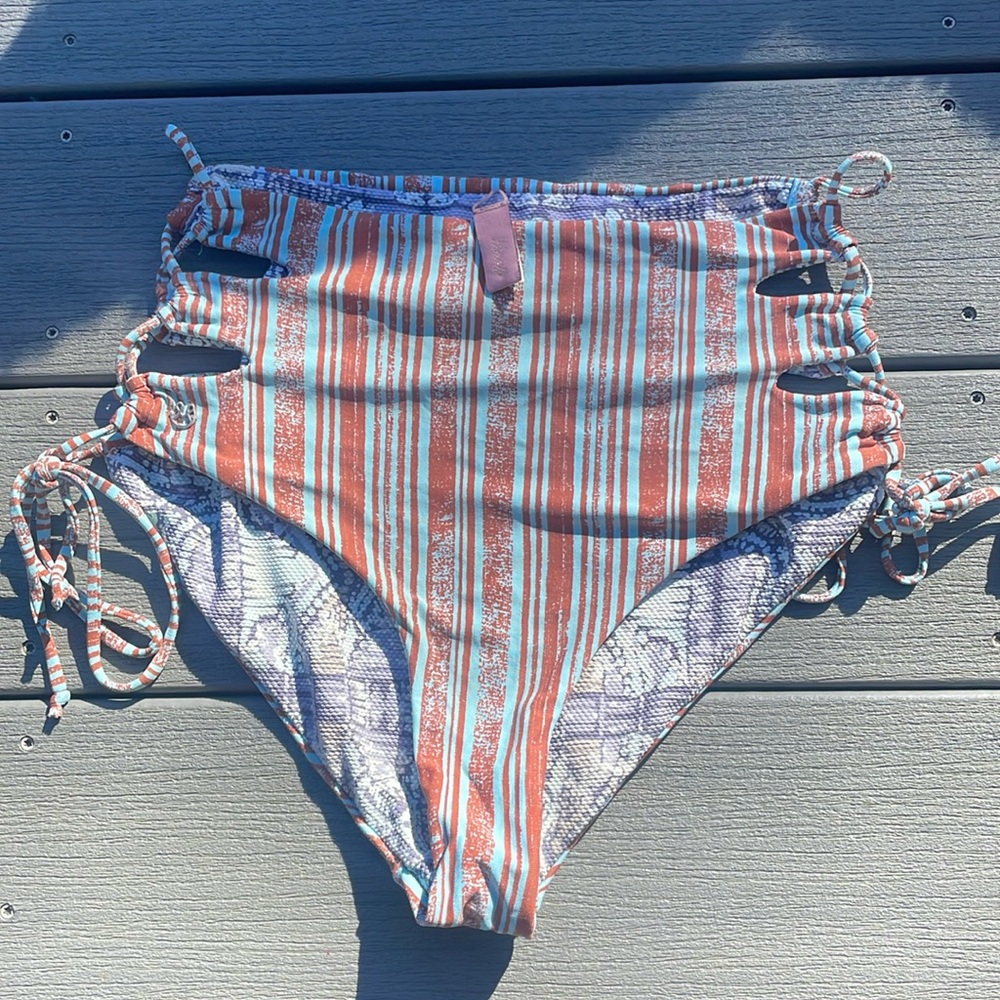 Maaji reversable bottoms high leg cut worn 1x